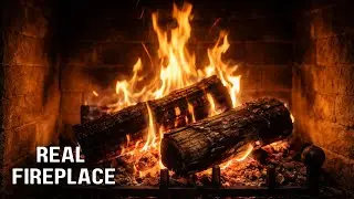 🔥 Real Fireplace for Your Living Room | 3 Hours Cozy Fire Ambience 4K (No Music)