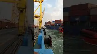 Detik-detik Kapal kontainer soul of luck tabrak crane pelindo 3 semarang