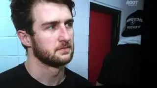 Penguins Brandon Sutter steals the post game interview