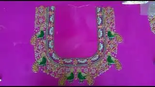Heavy Type Checks Design With Peacock Zari work Blouse || Price only 3200 /-