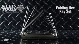 Klein Tools&reg; Nine Key Folding Hex Key Set, Inch Sizes