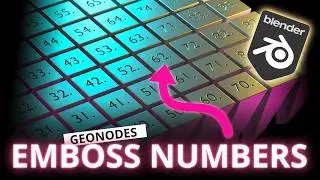 Emboss Numbers - Geometry Nodes Blender Tutorial