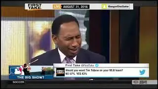 MOLLY TELLS STEPHEN A SMITH THAT TIM TEBOW SHOULD PLAY BASEBALL FOR THE NEW YORK YANKEES OR EVEN WWE