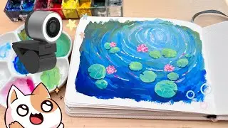 Lily Pond Painting Tutorial | Ft. Benq IdeaCam S1 Pro