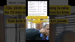 SSC CGL 2026 Sectional timing 👹 #ssccgl2025 #sscmemes #sscchsl2025 #rrbntpc2025 #ibacio2025