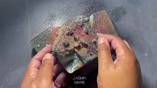 Multiple Textures Dusty Fluffy Dyed Gymchalk Blocks Crush by @J.asmrMarie Oddly Satisfying Sleepaid