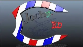Jochy Barber Shop 3D Logo Creation
