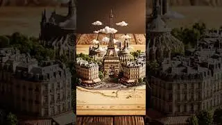 PARIS MINIATURE MAP 🌟 | Impossible Cities AI Short | Eiffel Tower & Notre-Dame #veo3 #shorts #ai
