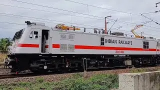 ED WAG-7 Twins with freight & Fresh Painted RPM WAP-7 30378 with 16090 JTJ - MAS Yelagiri Express