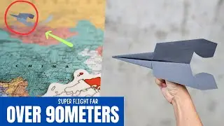 How to make Super Sonic paper airplane, origami video tutorial |  Paper Plane [Sky King]