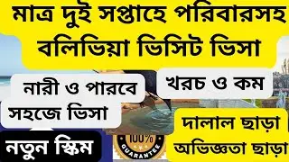 খুব কম খরচে ও সহজে বলিভিয়া ভিসা|Bolivia e visa 2025|