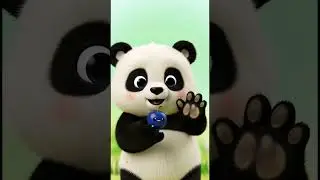 Now learn what is blueberry 🫐.@PogoPanda4.0 #nursery #panda #cute