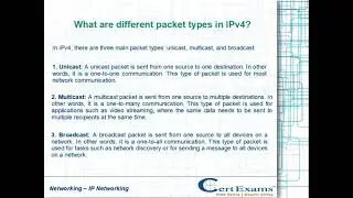 What are different packet types in IPv4?
