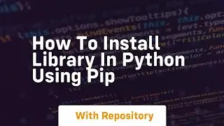 how to install library in python using pip