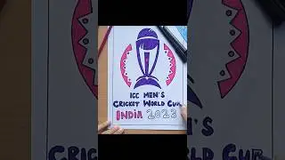 How to Draw Cricket World Cup Trophy 2023 🏆 Step by Step #shorts #easydrawing #worldcup