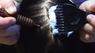 ASMR Scalp Check and Treatment (Scalp Massage, Tweezers, Wooden Tool) Hairdresser Roleplay