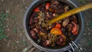 Smoked Chicken With Axone. Naga Style.