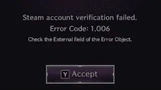 Throne and liberty game network error - steam verification failed - Error code - 1,006