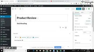 How to Start a New Blog, Insert a Title, Sub Heading and Paragraph in Wordpress