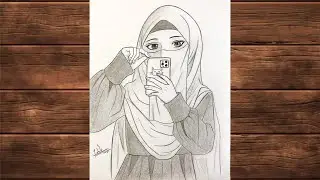 How to Draw a beautiful Muslim Girl || Girl in Hijab Realistic Sketch ||Drawing Easy - For beginners