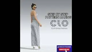 CLO3D Pleated Pants & Cross Halter Neck Top | Pattern Making #patternmaking #clo3d #3dmotion #pleat