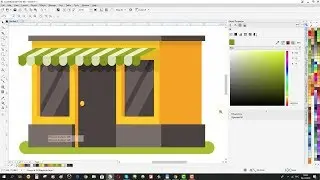 Draw a roadside shop in Corel DRAW