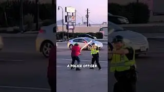 Cop Joins the Dark Side in Epic Lightsaber Duel! - Coolest Cop Ever! 😂 #shorts