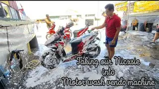 Taking our Nicxsie into Motor wash vending machine