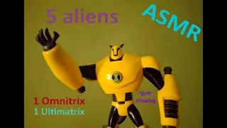 ASMR| Ben 10 toy scratching + gum chewing at the end