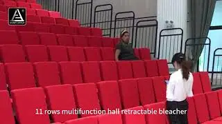 11 rows Multi-function Hall Retractable Bleachers Retractable Seating Systems Telescopic Bleachers