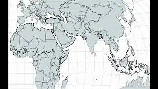 Islamic World Flag Map 