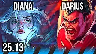 DIANA vs DARIUS (MID) | Legendary | KR Diamond | 25.13