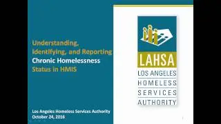 Understanding, Identifying, and Reporting Chronic Homelessness Status in HMIS