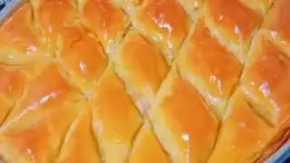 فطير العرايس ❗ فطير حلو محشى مكسرات ❗ ومسقى بالشربات احلى من البغاشة تحفة 👌😋🥰