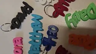 Personalised 3d printed keyrings