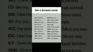 Gen-Z Words You Must Know 😎 || Most Used Internet Slang & Abbreviations || Text Shortcuts Explained