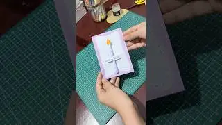 Paper Candle Birthday Card ✨ Simple & Cute🌸 #shorts #cutecrafts #birthday #cutecards