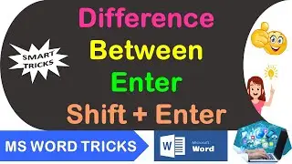 Difference Between Enter and Shift + Enter || MS Word Tricks