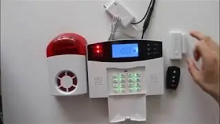 G2B 99 Wireless zone 7 Wire zones LCD Keypad GSM Alarm System With Flash Siren