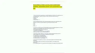 NCCCO MOBILE CRANE  ACTUAL EXAM  QUESTIONS  ANSWERS  BRANDNEW EXPERT FOR GUARANTEED PASS 20241045