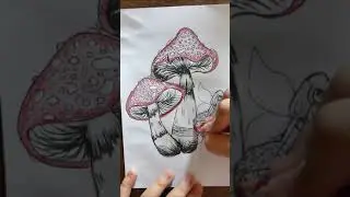 Doodling mushrooms | speed art | Fantasy art | Mushroom drawing | Simple drawing for beginners |