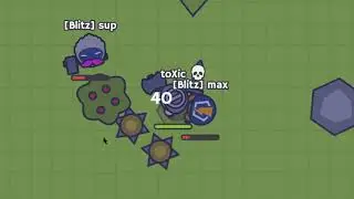killing skids in moomoo.io | clown hat removed!
