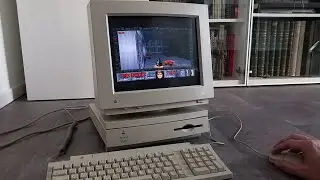 Playing Doom II on an Apple Macintosh LC 475 from 1993
