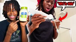 MAYO IN TOOTHPASTE PRANK ON MY BROTHER