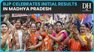 Madhya Pradesh BJP bursts into celebrations after initial results | Assembly Polls 2023