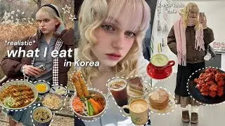 *realistic* WHAT I EAT in South Korea | K-POP idols cafe, salmon noodles, Korean and Japanese food