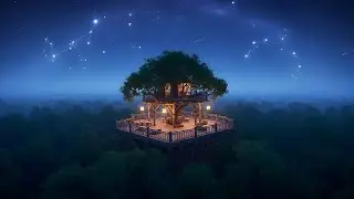 Starry Night Treehouse | Relaxing Piano Music for Sleep, Meditation, Stress Relief, Calming, Healing