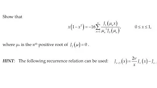 Expansion using Bessel Function