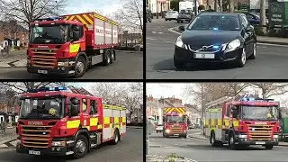 *RARE/TWO TONES* Derbyshire Fire & Rescue - Pump + Major Rescue Unit + Ambulance Officer Responding