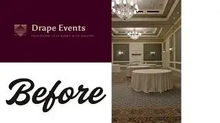 Wedding Venue Transformation | Pipe & Drape Before & After | Drape Events South Florida